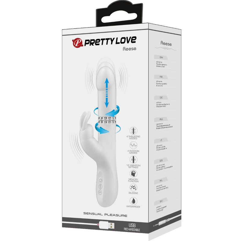 Vibromasseur lapin rotatif et vibrant — PRETTY LOVE