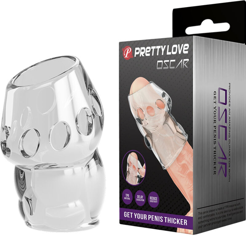 Manchon pénien transparent Oscar — PRETTY LOVE MALE