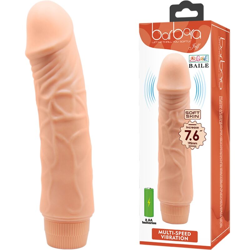 Vibrateur réaliste vibrant Barbara 20 cm — BAILE VIBRATORS