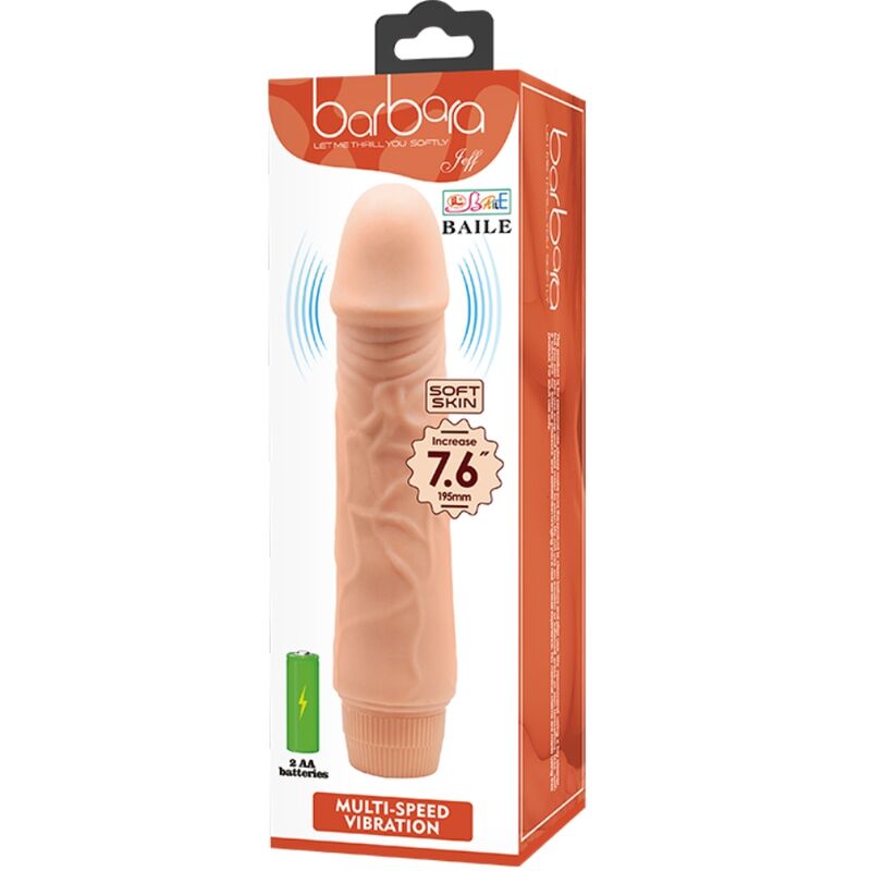Vibrateur réaliste vibrant Barbara 20 cm — BAILE VIBRATORS