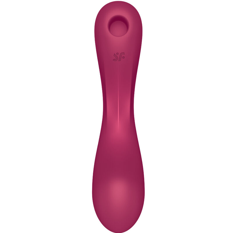 Stimulateur air pulse vibrant 3-en-1 courbe rouge — SATISFYER AIR PULSE