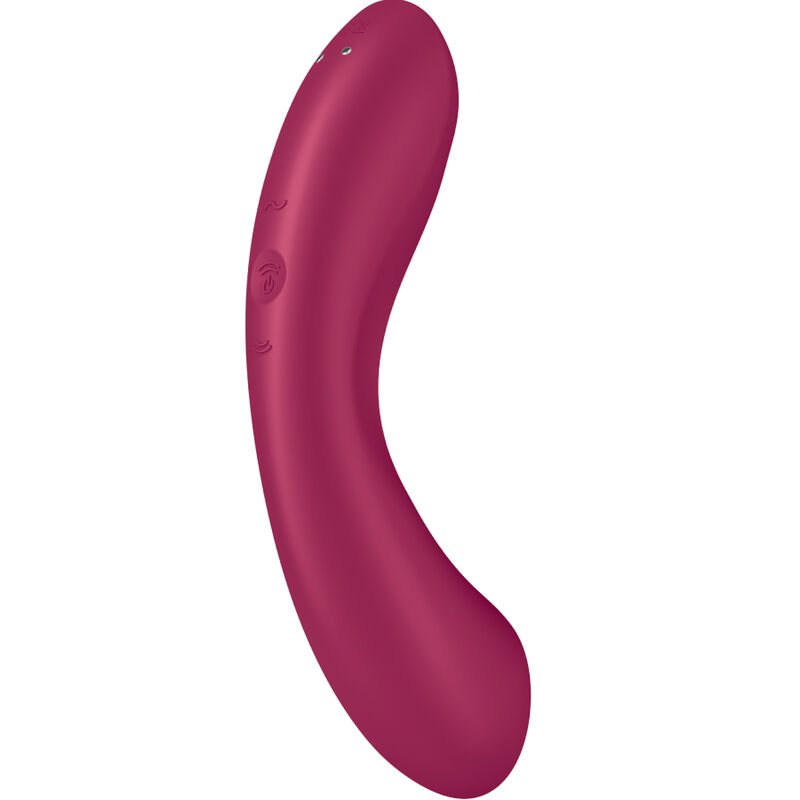 Stimulateur air pulse vibrant 3-en-1 courbe rouge — SATISFYER AIR PULSE