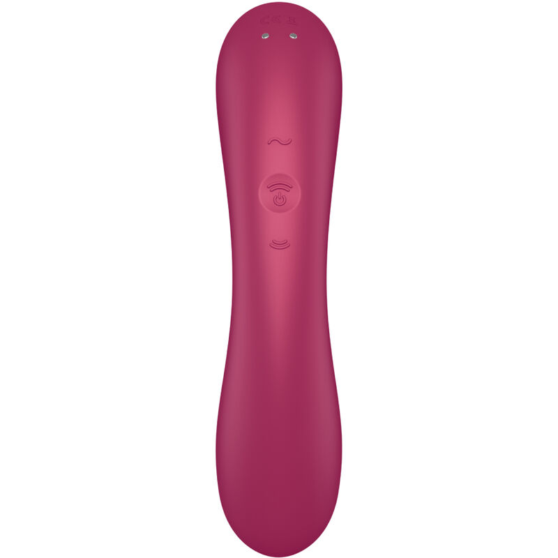 Stimulateur air pulse vibrant 3-en-1 courbe rouge — SATISFYER AIR PULSE