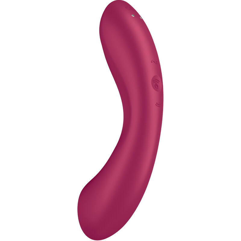 Stimulateur air pulse vibrant 3-en-1 courbe rouge — SATISFYER AIR PULSE