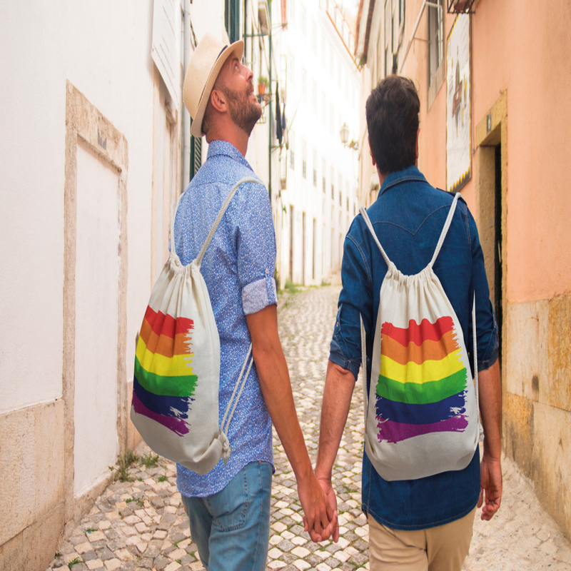 Sac à dos drapeau LGBT en coton — PRIDE