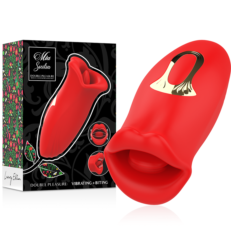 Stimulateur clitoridien double plaisir vibrant et langue — MIA