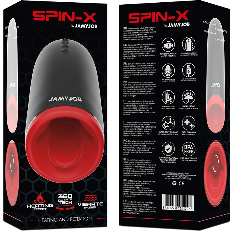 Masturbateur chauffant rotatif Spin-X — JAMYJOB