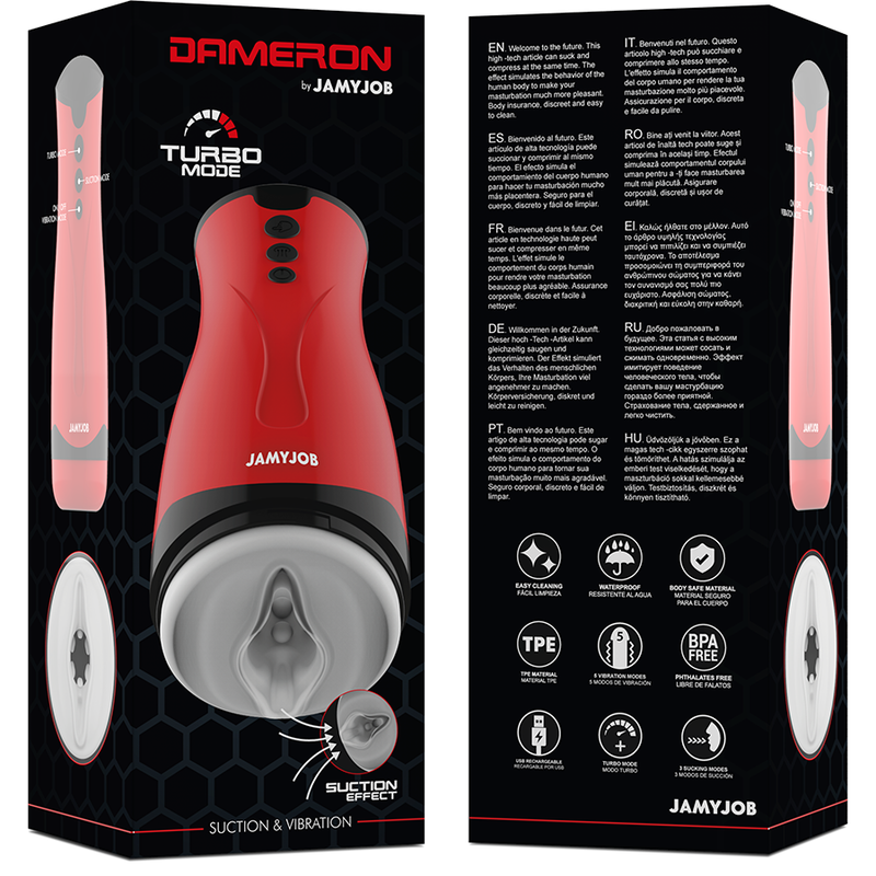 Masturbateur à aspiration et vibration Dameron — JAMYJOB