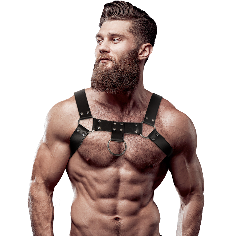 Harnais de poitrine en éco-cuir réglable — FETISH SUBMISSIVE ATTITUDE