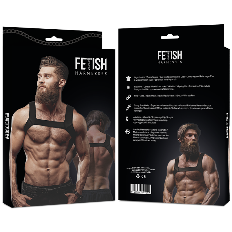Harnais de poitrine en similicuir pour hommes — FETISH SUBMISSIVE ATTITUDE