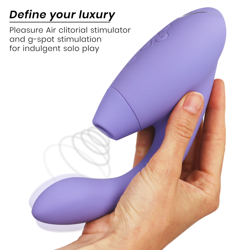 Double stimulateur à air pulsé et vibrations — WOMANIZER