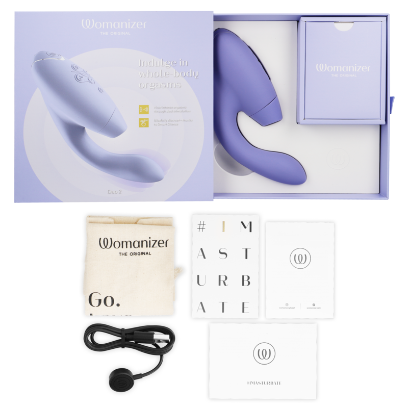 Double stimulateur à air pulsé et vibrations — WOMANIZER