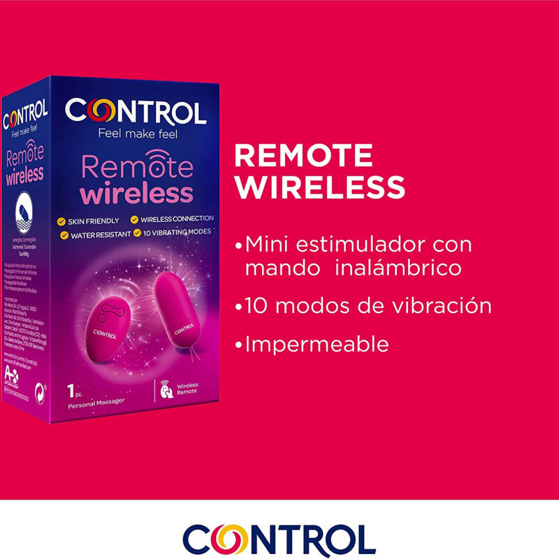 Vibromasseur sans fil avec télécommande — CONTROL TOYS