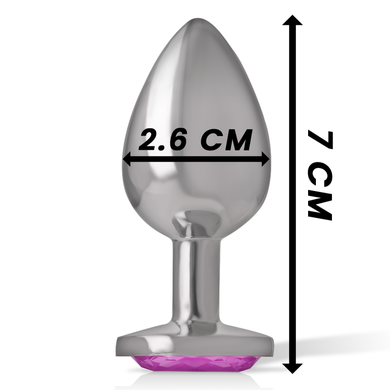 Plug anal en aluminium coeur rose taille S — Intense Anal Toys