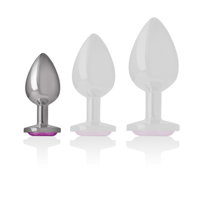 Plug anal en aluminium coeur rose taille S — Intense Anal Toys