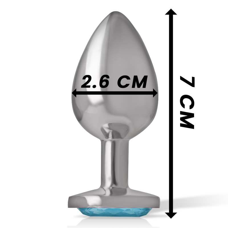 Plug anal métal orné d'un coeur bleu — INTENSE ANAL TOYS