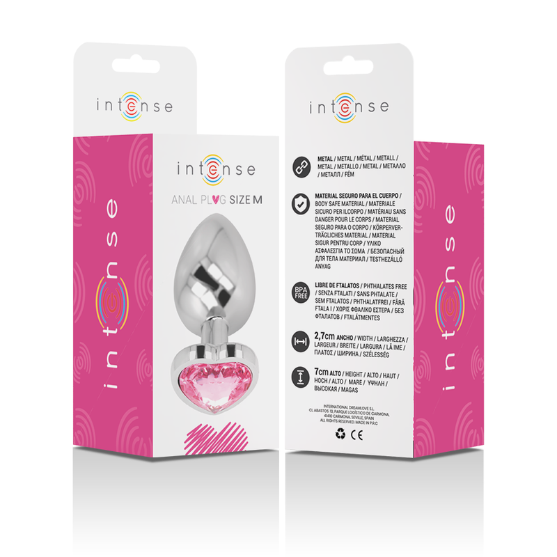 Plug anal cœur rose en aluminium — INTENSE ANAL TOYS