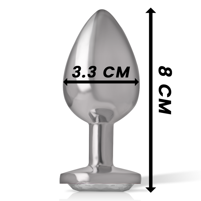 Plug anal en métal coeur blanc taille M — INTENSE ANAL TOYS