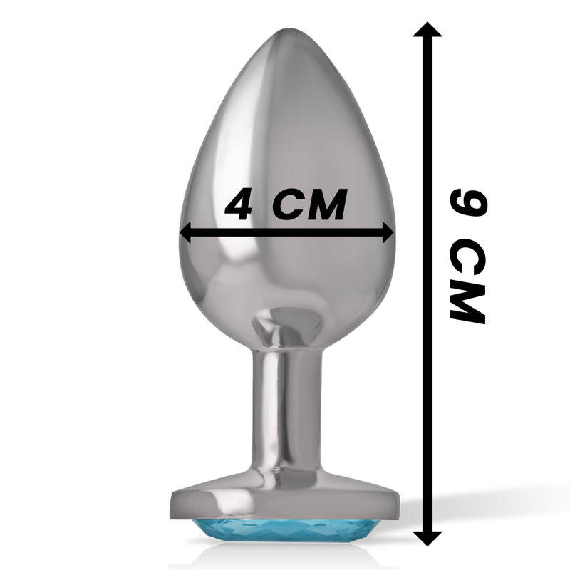Plug anal métal luxe cœur bleu — INTENSE ANAL TOYS
