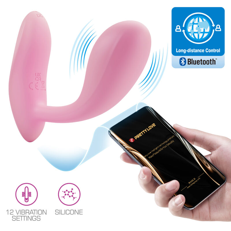 Vibrateur G-spot connecté 12 vibrations rechargeable — PRETTY LOVE FLIRTATION