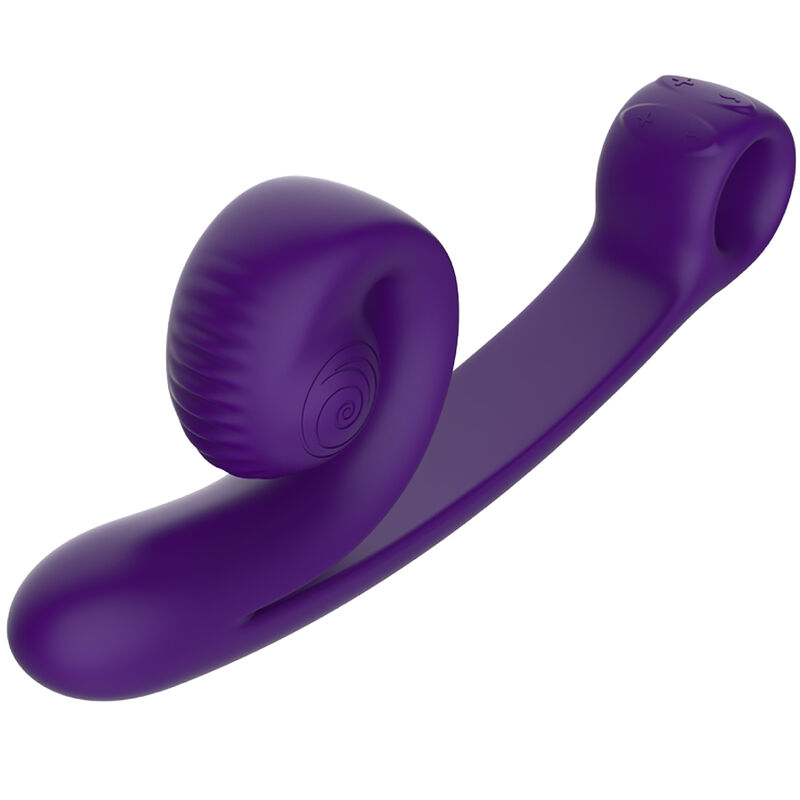 Vibromasseur courbe violet à double stimulation — SNAIL VIBE