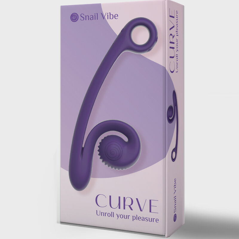 Vibromasseur courbe violet à double stimulation — SNAIL VIBE