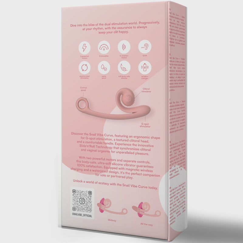 Vibrateur courbe à double stimulation — SNAIL VIBE