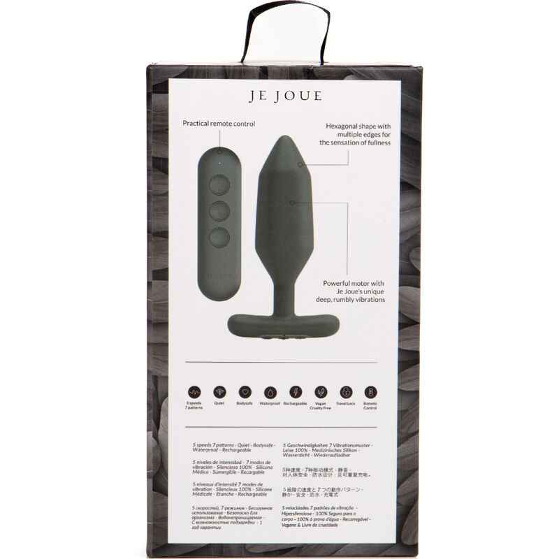 Plug anal vibrant onyx noir — JE JOUE