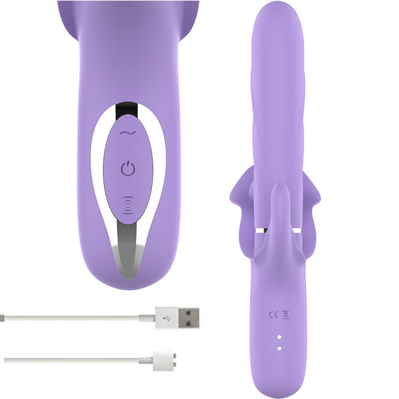 Vibrador de succión multifuncional recargable violeta — INTENSE HIGH TECH