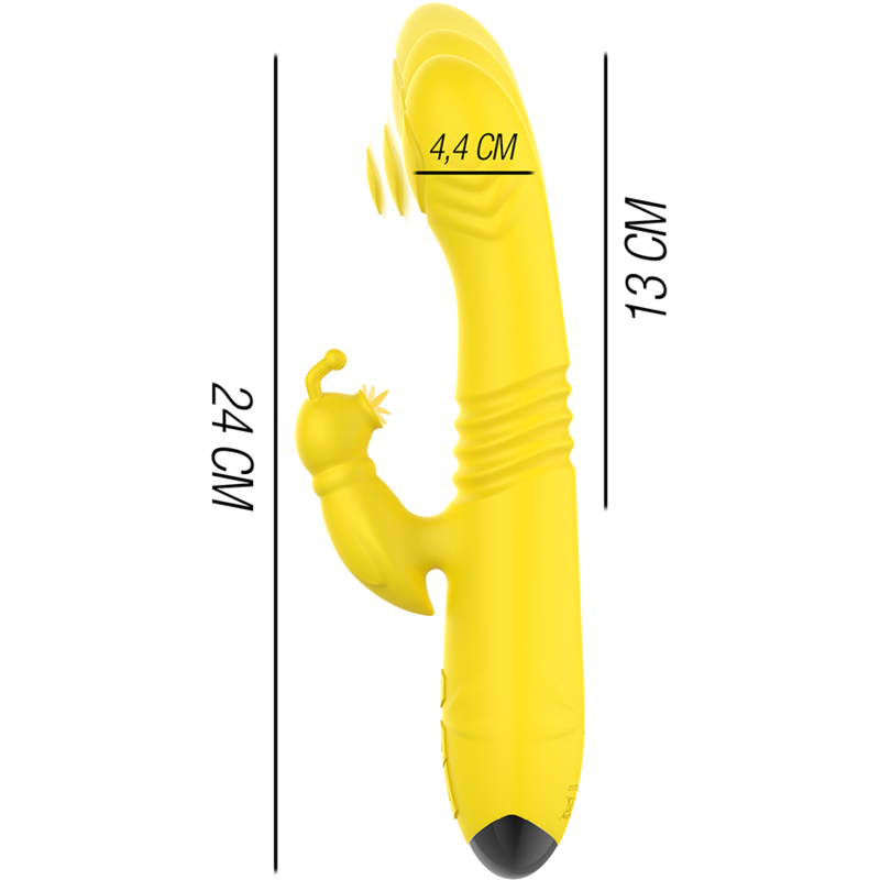 Vibrateur multifonction up & down avec stimulateur clitoridien — INTENSE HIGH TECH