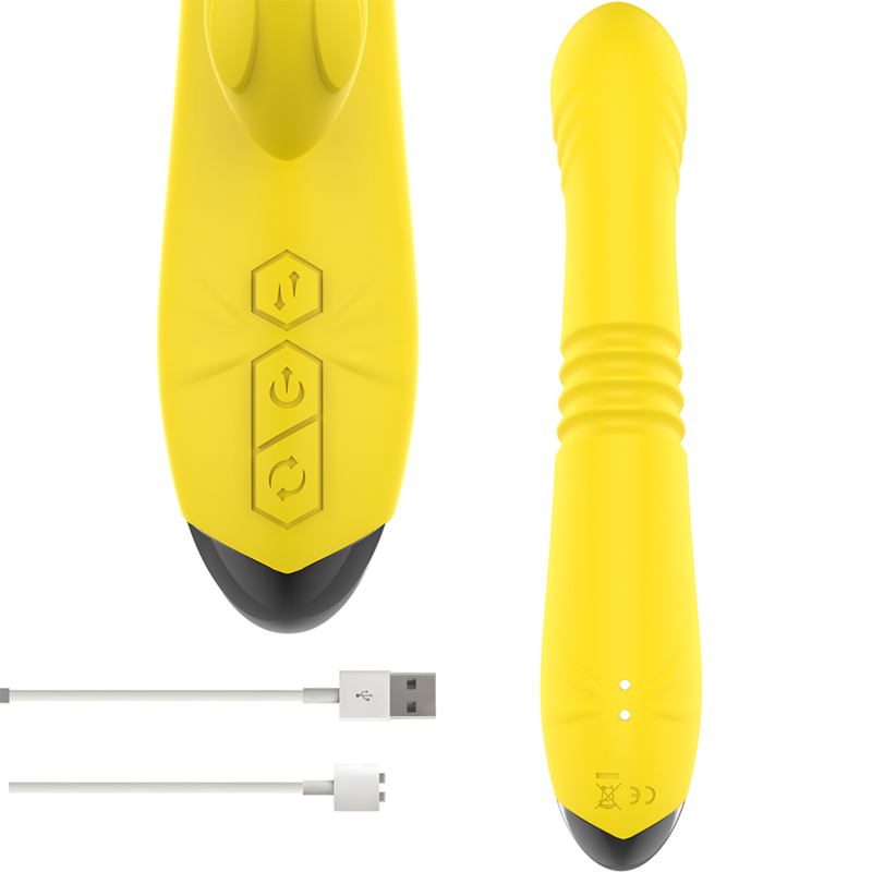 Vibrateur multifonction up & down avec stimulateur clitoridien — INTENSE HIGH TECH