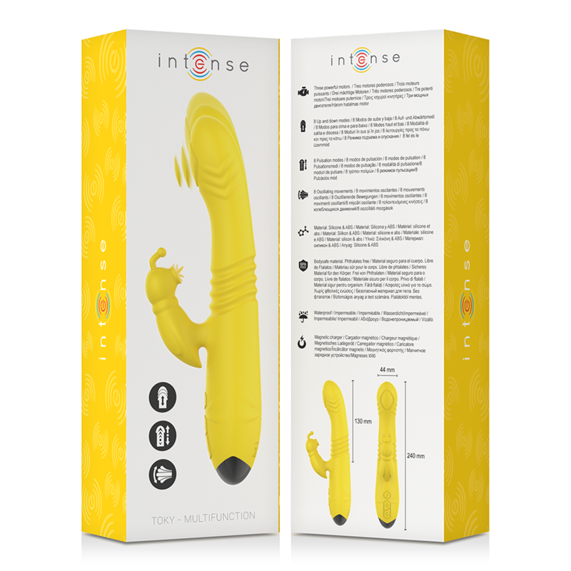 Vibrateur multifonction up & down avec stimulateur clitoridien — INTENSE HIGH TECH