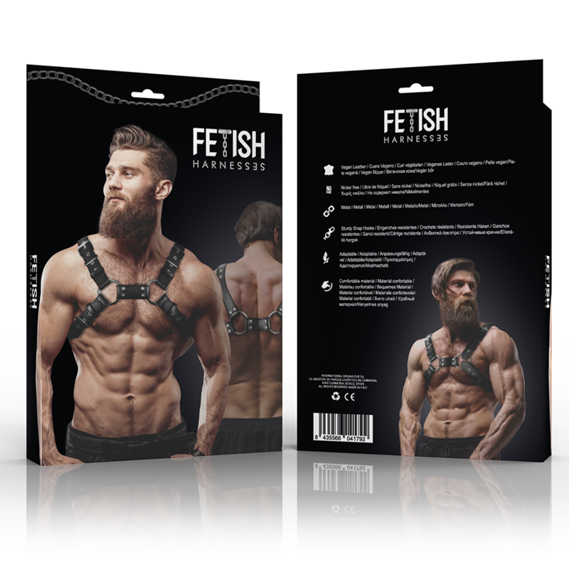 Verstellbares Brustgeschirr aus veganem Leder — FETISH SUBMISSIVE ATTITUDE