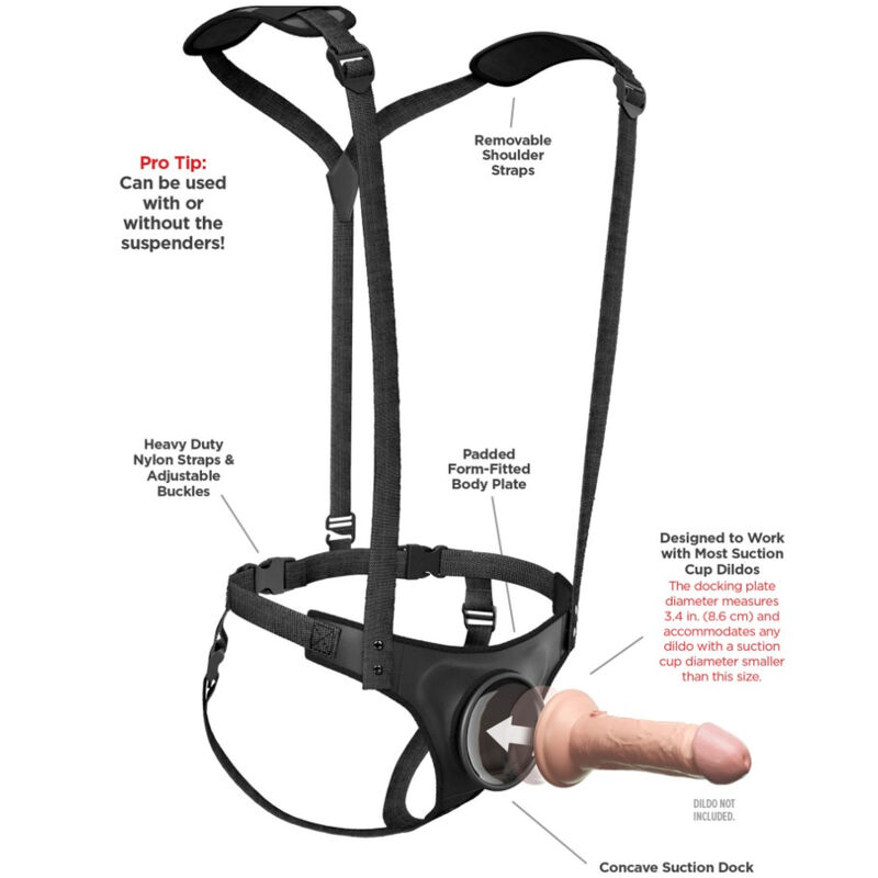 Harnais strap-on à aspiration Body Dock — PIPEDREAMS