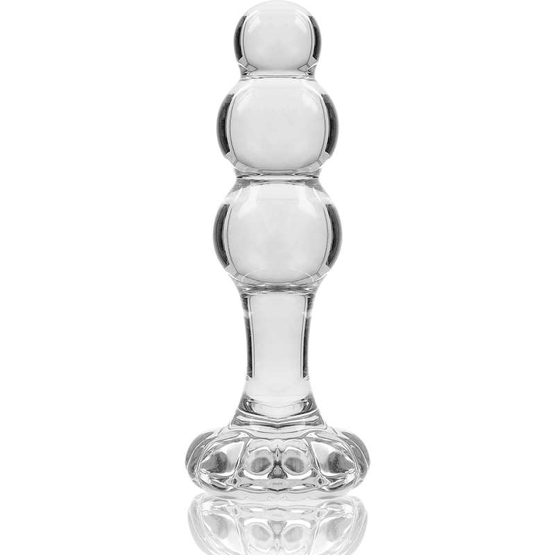 Bouchon anal en verre borosilicate transparent 10.5 cm — NEBULA SERIES BY IBIZA