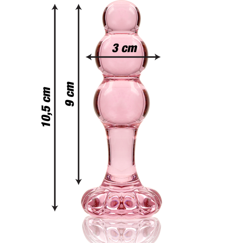 Plug anal en verre borosilicate rose 10,5 cm — NEBULA SERIES BY IBIZA