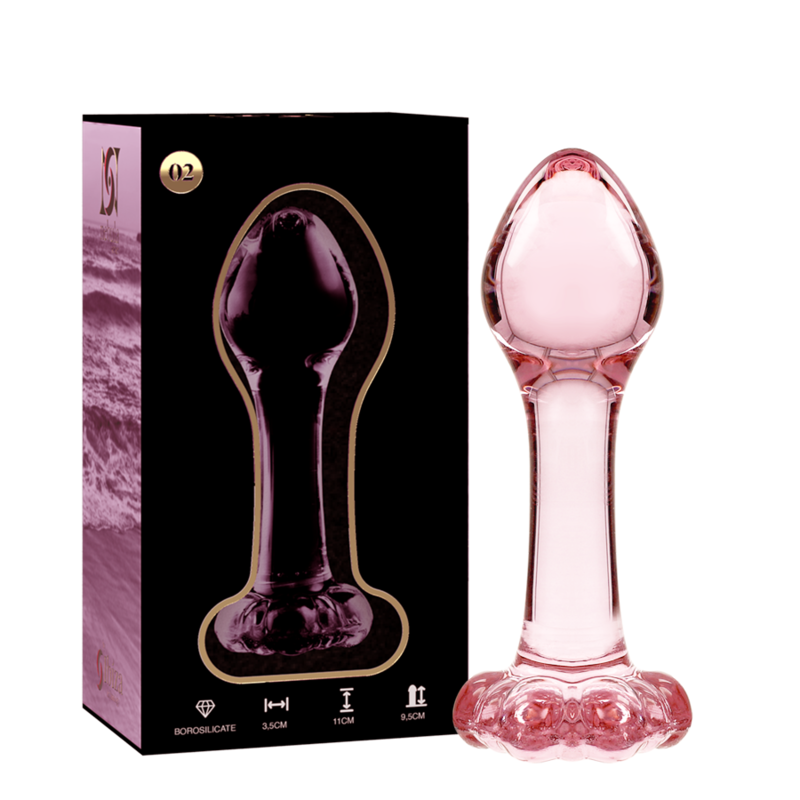 Plug anal en verre borosilicate rose 11 cm — NEBULA SERIES BY IBIZA