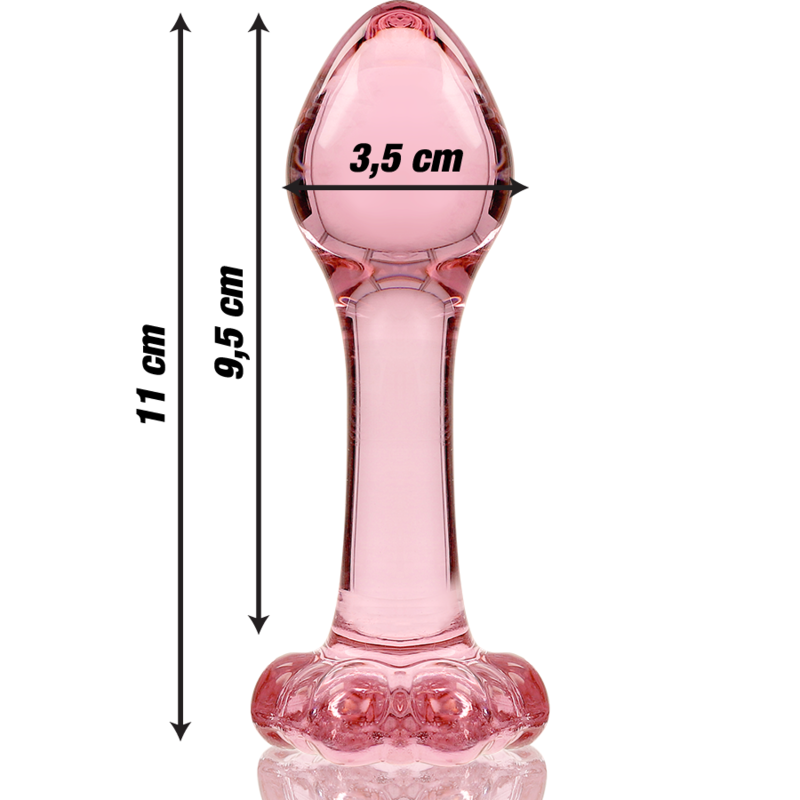 Rosa Borosilikat-Analplug 11 cm — NEBULA SERIES BY IBIZA