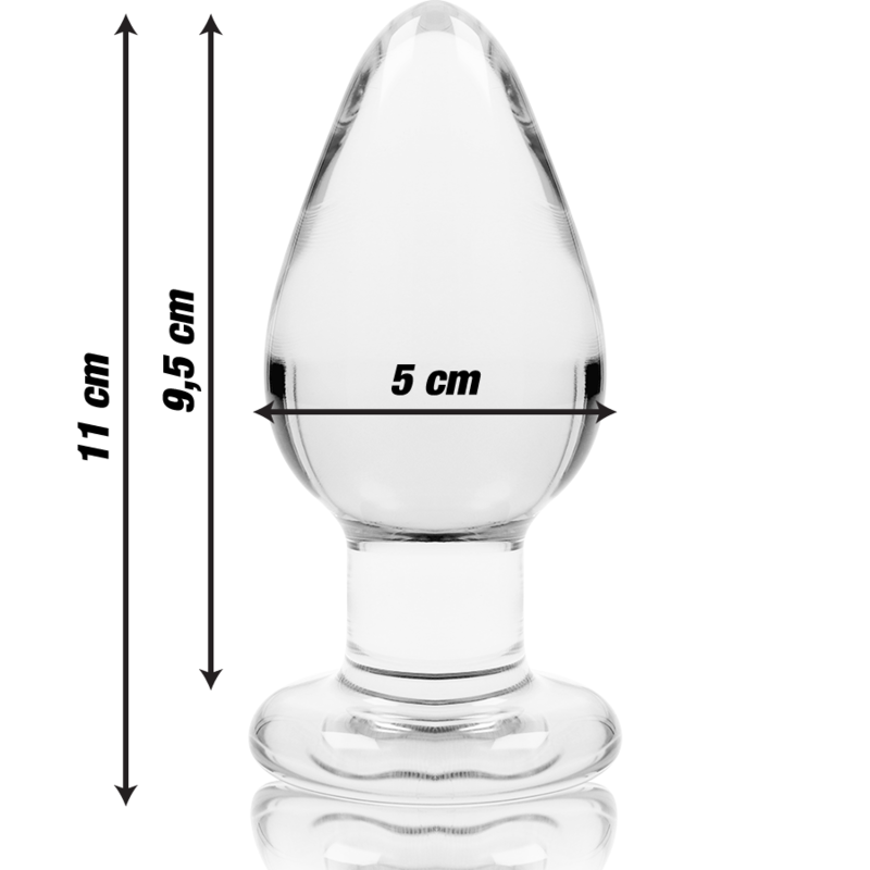 Plug anal em vidro borossilicato transparente 11 cm — NEBULA SERIES BY IBIZA
