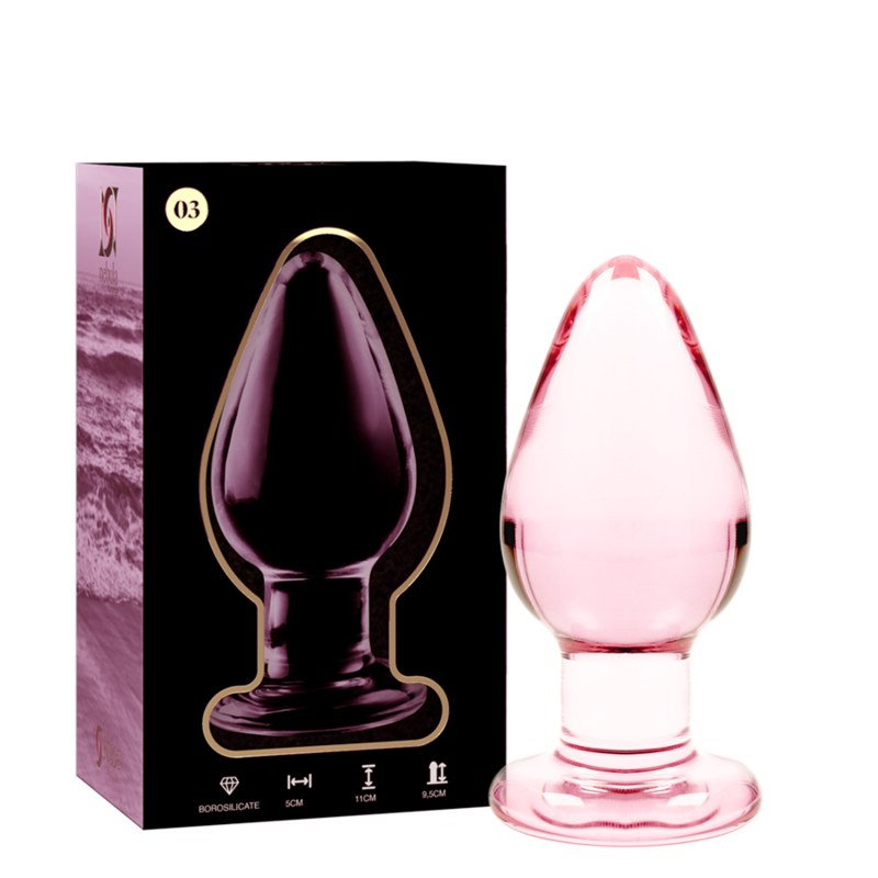Plug anal en verre borosilicate rose 11 cm — NEBULA SERIES BY IBIZA