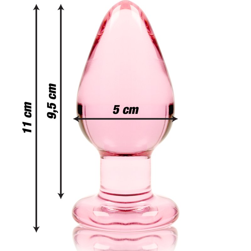 Plug anal en verre borosilicate rose 11 cm — NEBULA SERIES BY IBIZA
