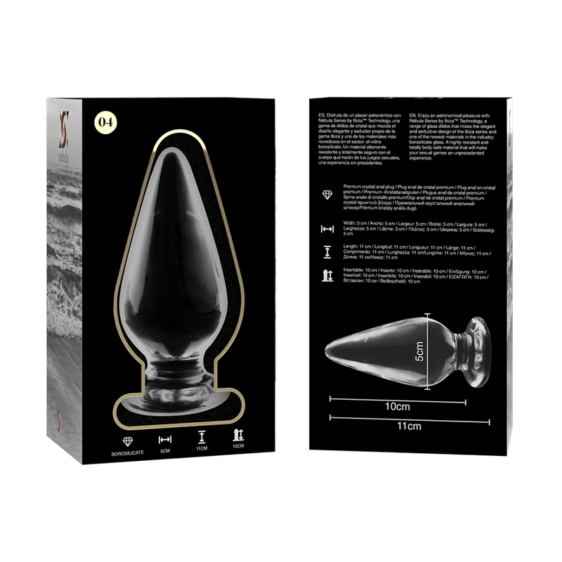 Plug anal en verre borosilicate — NEBULA SERIES BY IBIZA