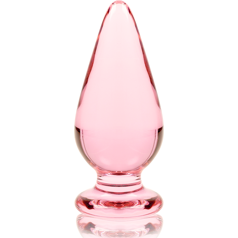 Rosa-Borosilikat-Glas Analplug 11 cm x 5 cm — NEBULA SERIES BY IBIZA