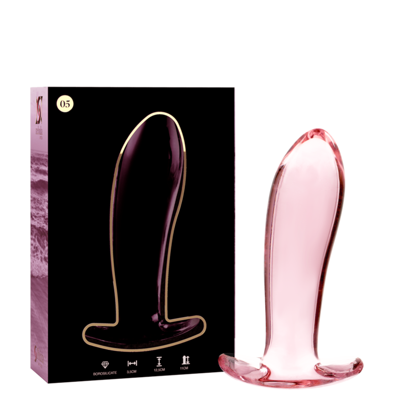 Plug anal en verre borosilicate modèle 5 rose 12,5 cm — NEBULA SERIES BY IBIZA