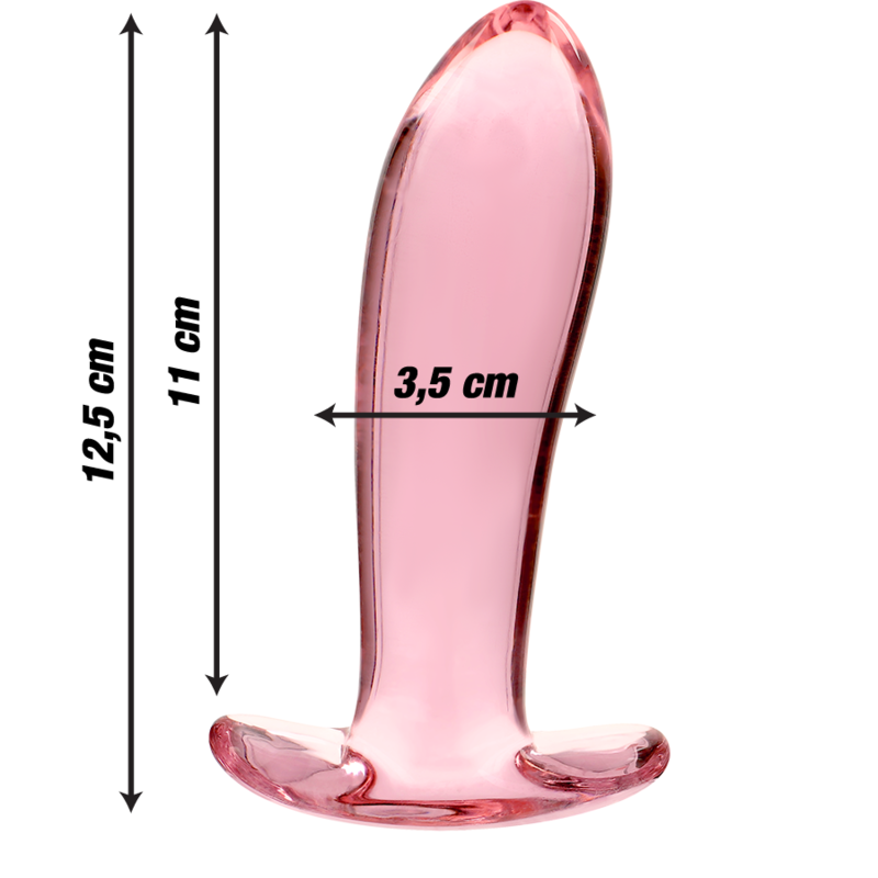 Plug anal em vidro borossilicato modelo 5 rosa 12,5 cm — SÉRIE NEBULOSA BY IBIZA