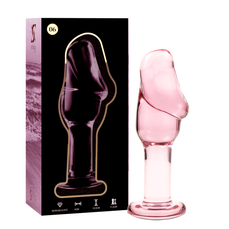 Plug anal en verre borosilicate rose 12,5 cm — NEBULA SERIES BY IBIZA