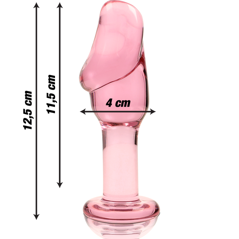 Plug anal en verre borosilicate rose 12,5 cm — NEBULA SERIES BY IBIZA