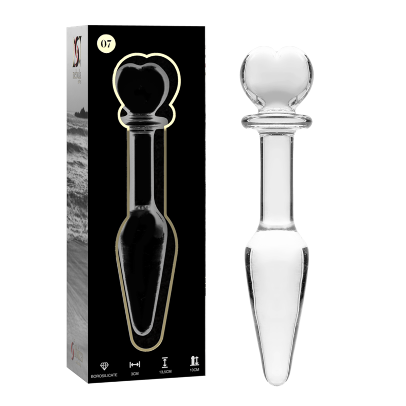 Plug anal en verre borosilicate clair 13.5 cm — NEBULA SERIES BY IBIZA
