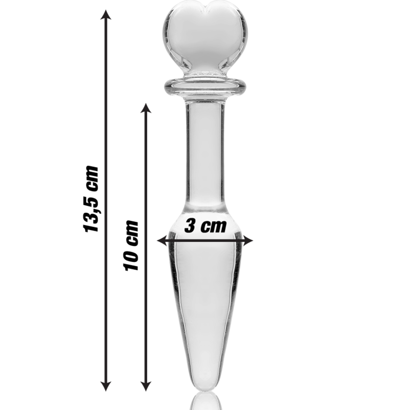 Plug anal en verre borosilicate clair 13.5 cm — NEBULA SERIES BY IBIZA