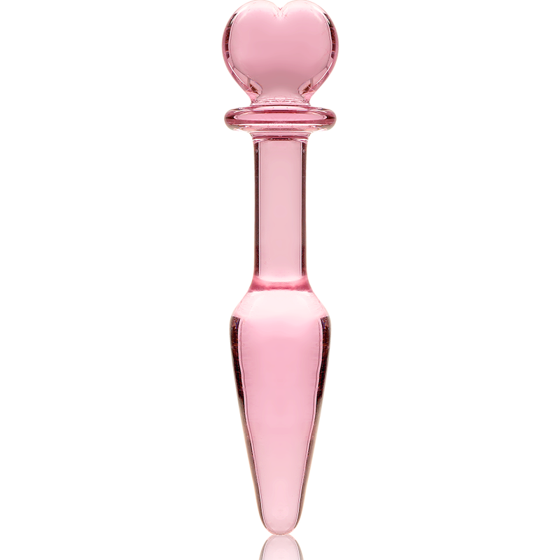 Tapón anal de vidrio borosilicato rosa 13.5 cm — Nebula Series by Ibiza